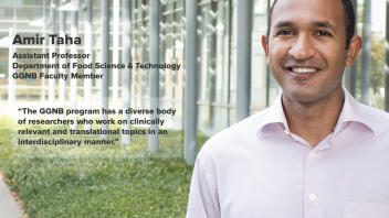 Ameer Taha - Why I chose GGNB - "The GGNB program has a diverse body of researchers who work on clinically relevant and translational topics in an interdisciplinary manner.”