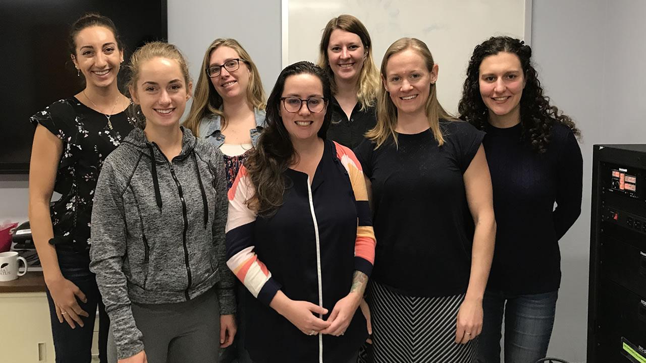 GGNB alumnus Dr. Alison Borkowska (front center) with GGNB students at recent ADME event GGNB alumnus Dr. Alison Borkowska (front center) with GGNB students at recent ADME event
