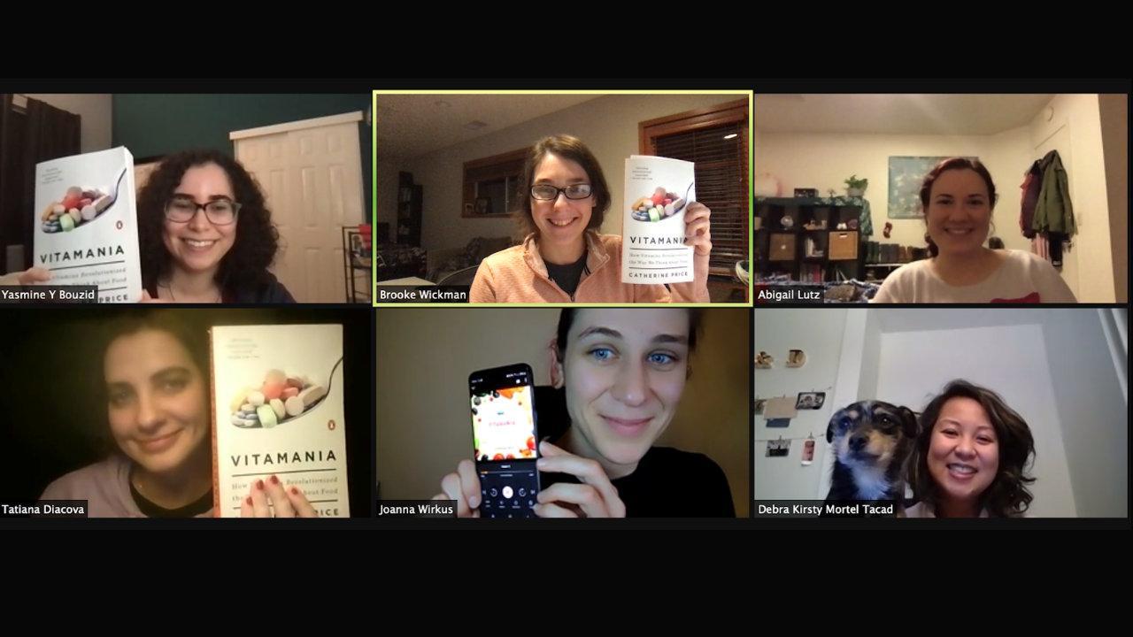 Screenshot of Zoom meeting between members of the GGNB book club